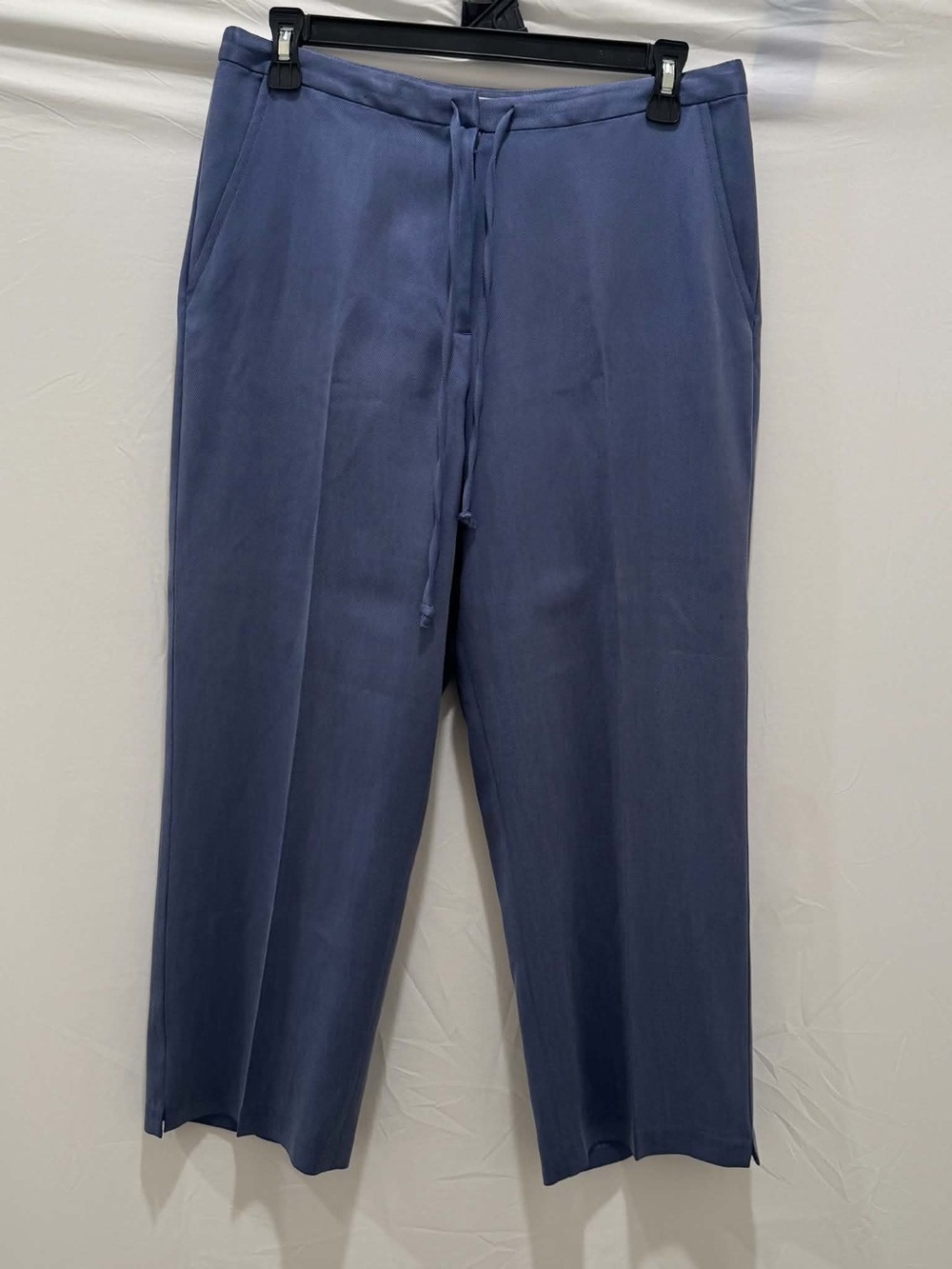 Tommy Bahama Women's Blue Drawstring Silk Blend Wide Leg Pants Size 8